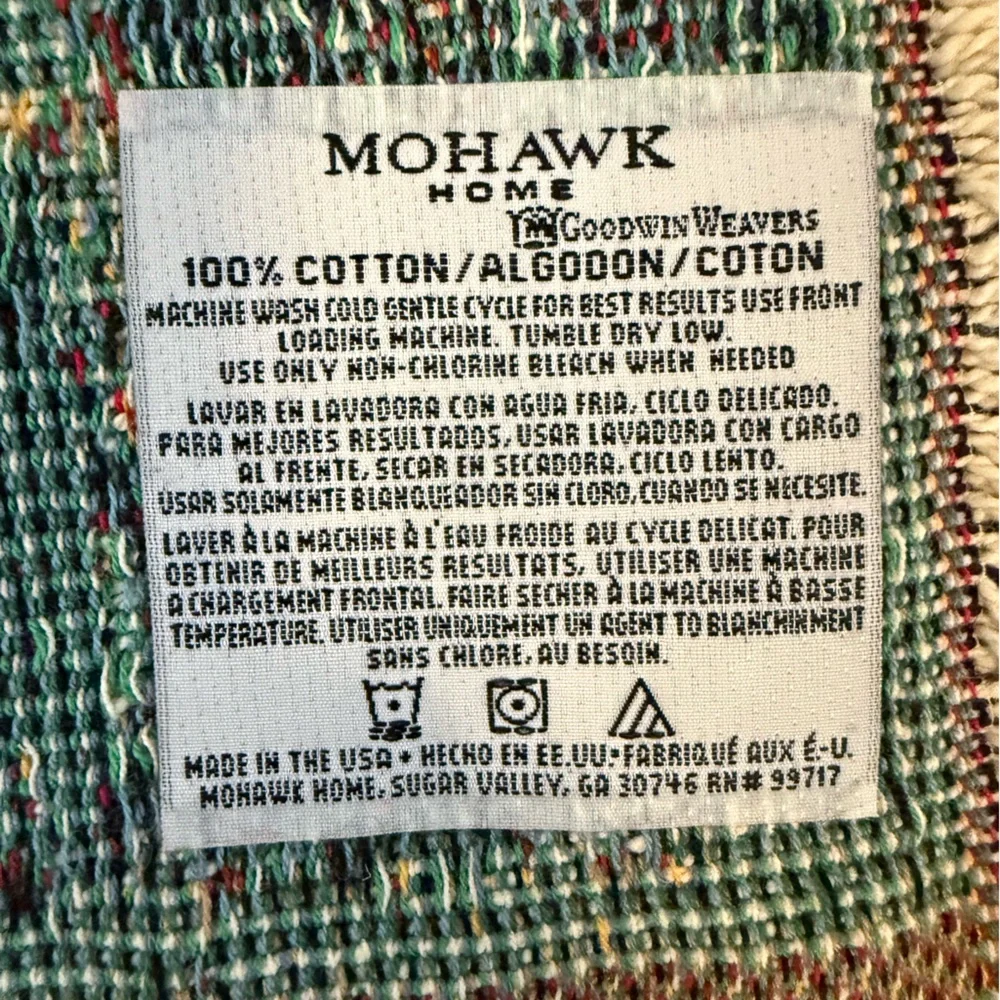 NWT Lang Collection Mohawk Holiday Snowman Family Cotton Throw